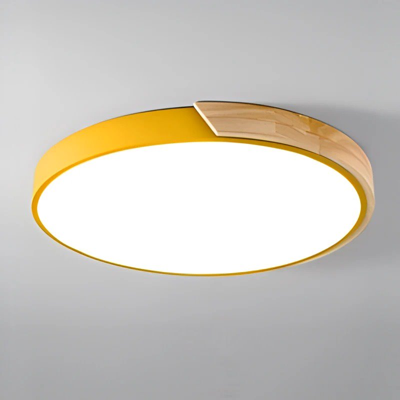 Luminária de Teto Nórdica Macaron Luminária de Teto 13 Clareatte Amarelo 23 cm 110V-130V