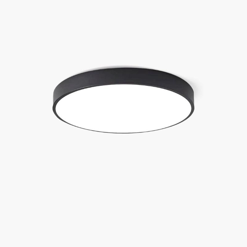 Luminária de Teto Plafon Circular Minimalista Luminária de Teto 06 Clareatte Preto 23 cm 