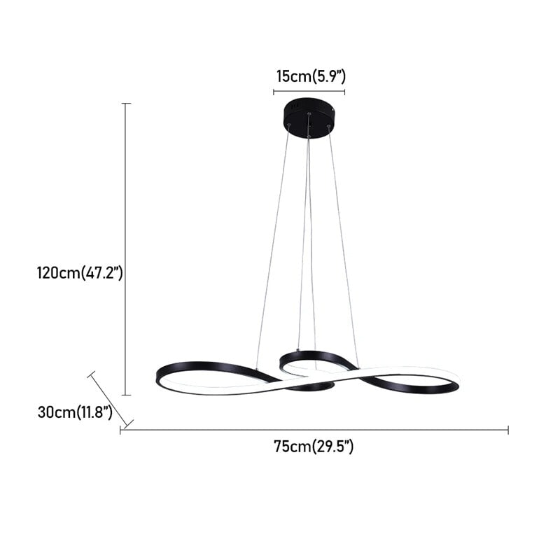 Lustre para Sala de Jantar Criativo LED Lustre para Sala de Jantar 01 Clareatte 