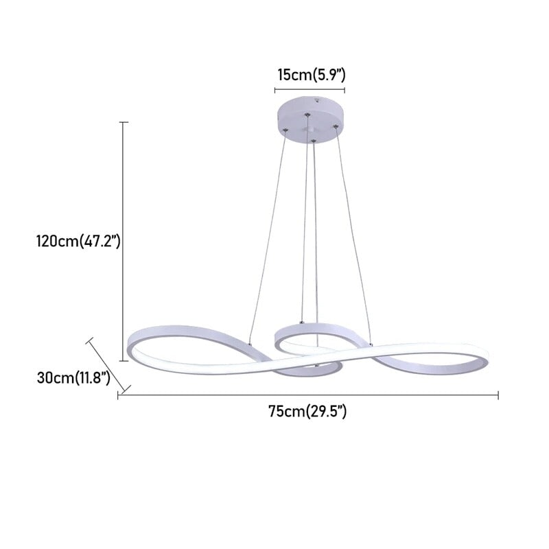 Lustre para Sala de Jantar Criativo LED Lustre para Sala de Jantar 01 Clareatte 