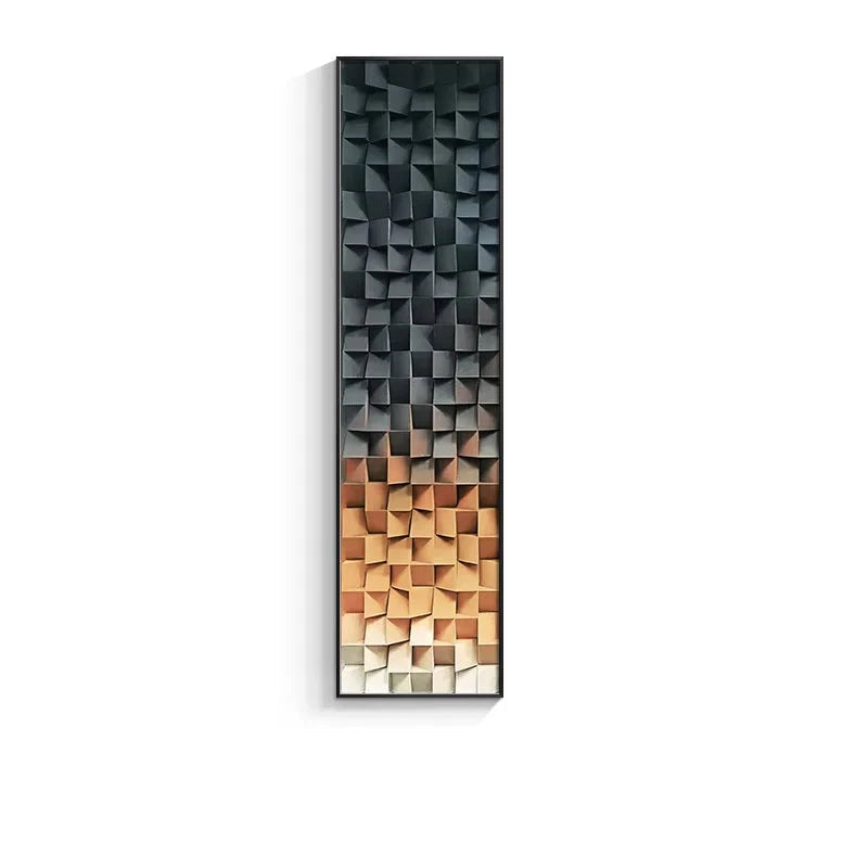 Quadro Decorativo com LED - Arte Abstrata 3D Quadro Decorativo com LED 03 Clareatte Modelo 03 80x20 cm Dourado