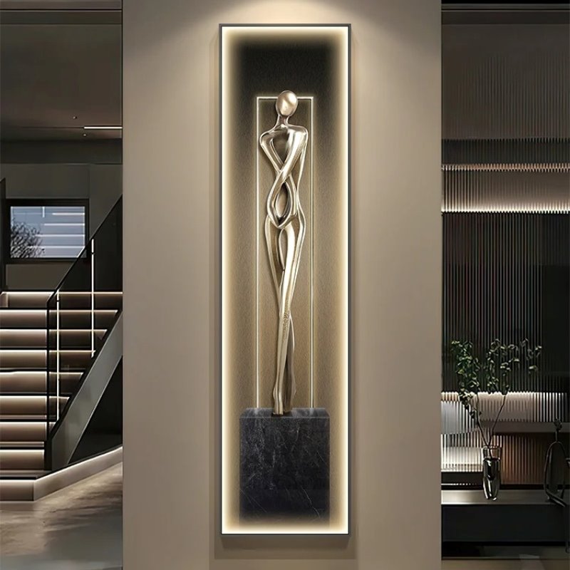 Quadro Decorativo de Escultura com LED Quadro Decorativo com LED 05 Clareatte 